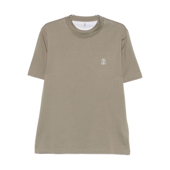 Brunello Cucinelli Men Logo Cotton T-Shirt
